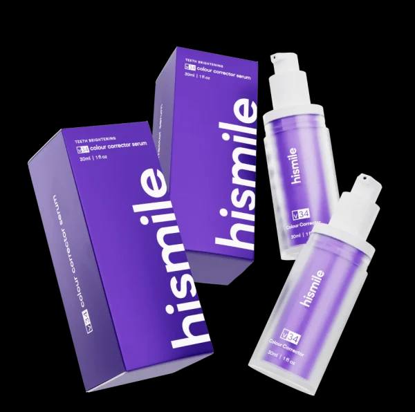 Hismile v34 Colour Corrector, Tooth Stain Concealer, Teeth Whitening Booster, Purple Toothpaste, Color Correcting Technology, V34, Tooth Colour Corrector